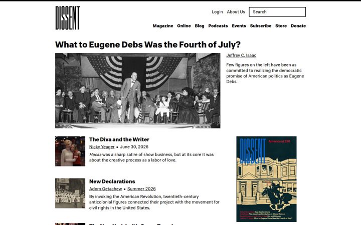 Skjermbilde av dissentmagazine.org