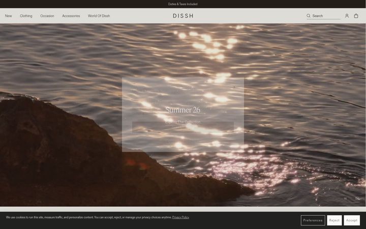 Screenshot of dissh.com.au