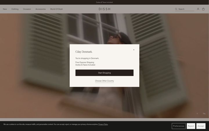 Screenshot of dissh.com