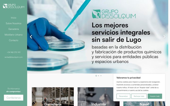 Screenshot of dissolquim.com