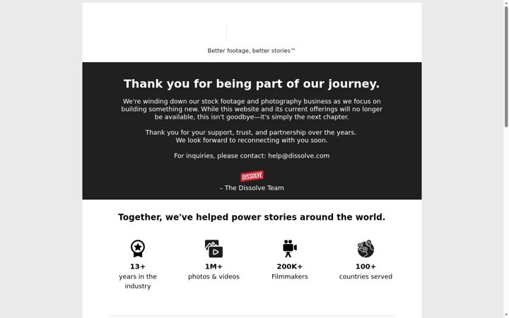 Screenshot of dissolve.com