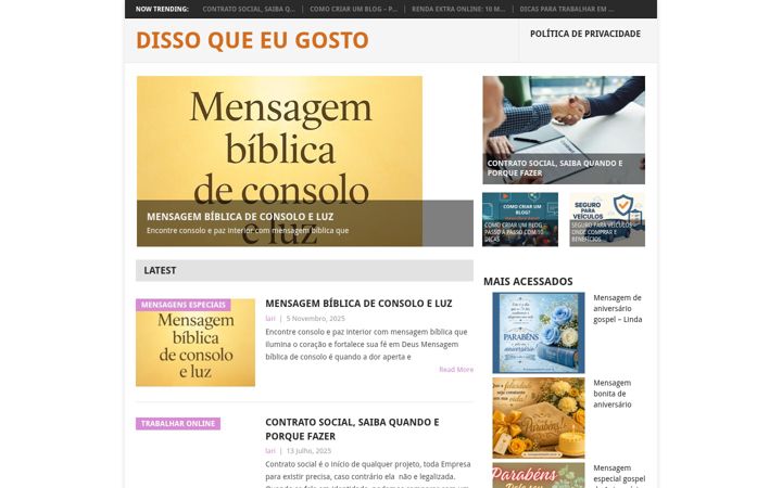 Ekrano kopija dissoqueeugosto.com.br