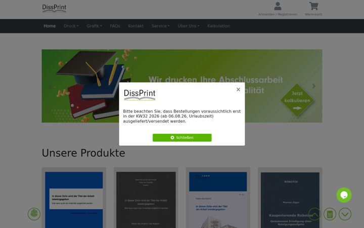 Screenshot of dissprint.eu