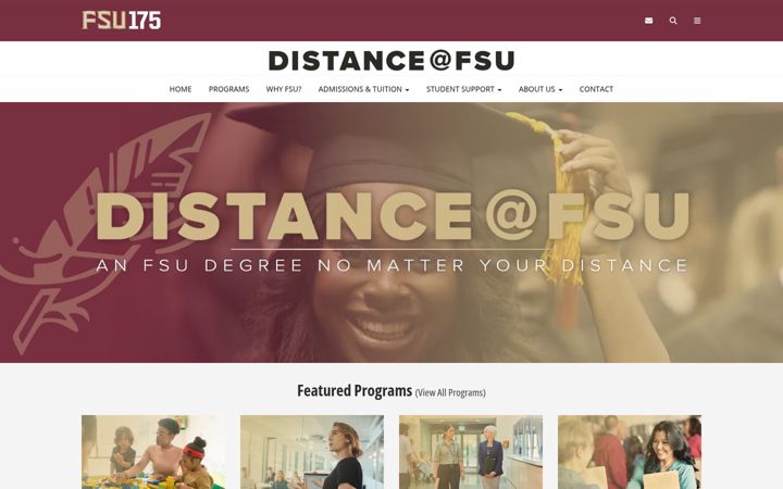 Screenshot di distance.fsu.edu