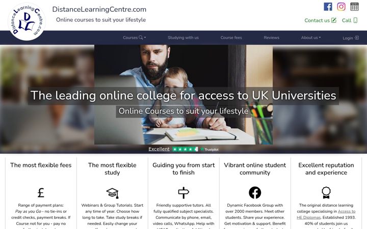 Screenshot of distancelearningcentre.com