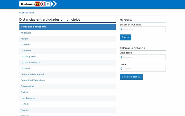 Screenshot of distanciaes.com