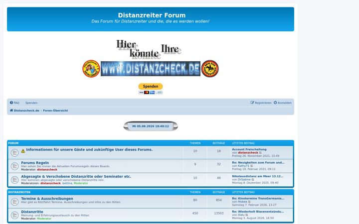 Screenshot of distanzforum.de