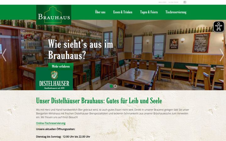Screenshot of distelhaeuser-brauhaus.de