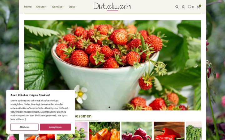 Screenshot of distelwerk.de
