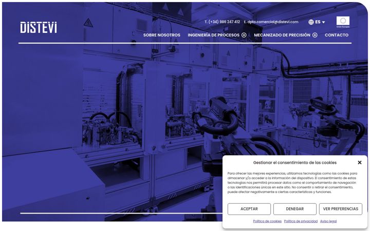 Screenshot of distevi.com