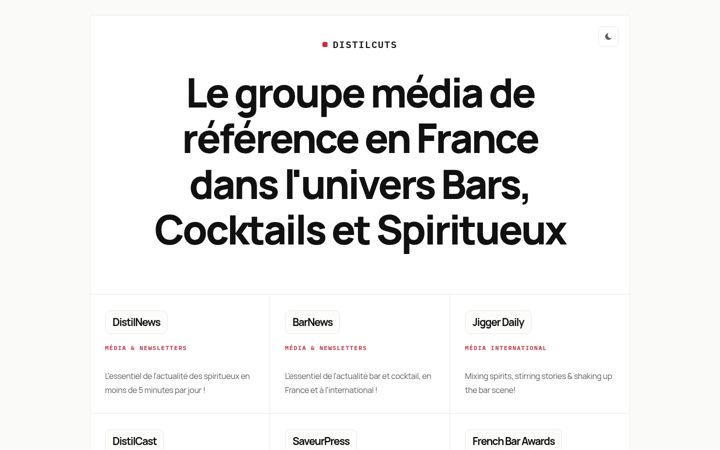 Captura de pantalla de distilcuts.fr