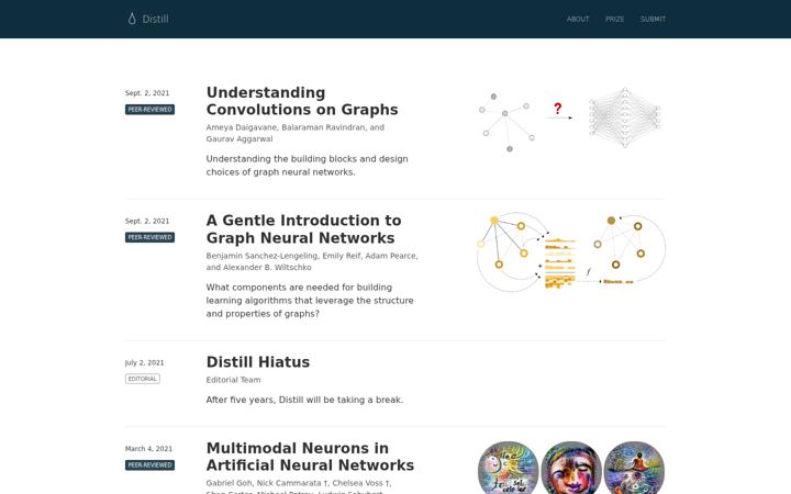 Screenshot of distill.pub
