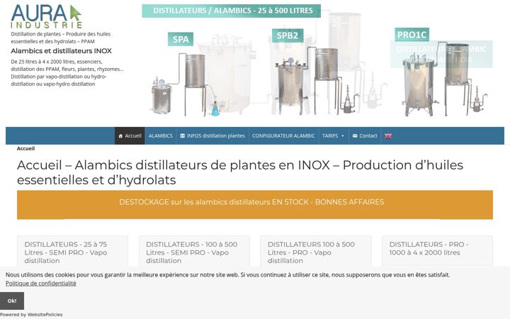 Captura de pantalla de distillateur-inox.fr
