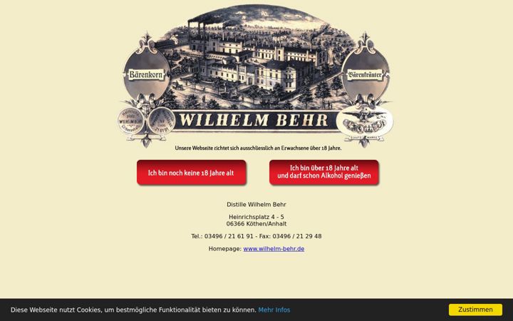 Screenshot of distille-behr.de