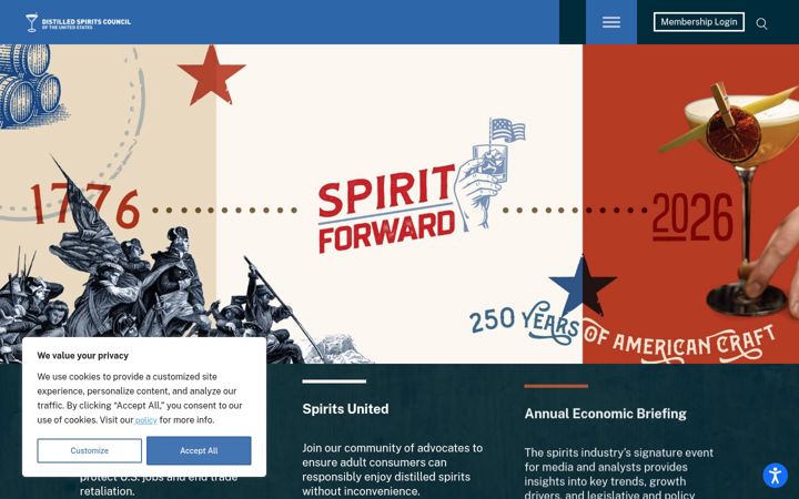 Screenshot of distilledspirits.org