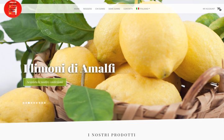 Snímek obrazovky distilleriadellimoncinoamalfi.it