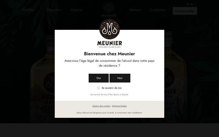 Captura de pantalla de distillerie-meunier.fr