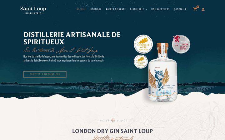 Captura de pantalla de distillerie-saintloup.fr
