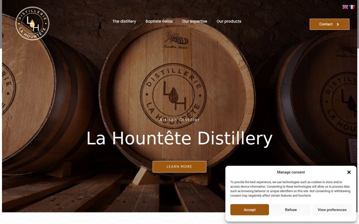 Screenshot of distillerielahountete.com