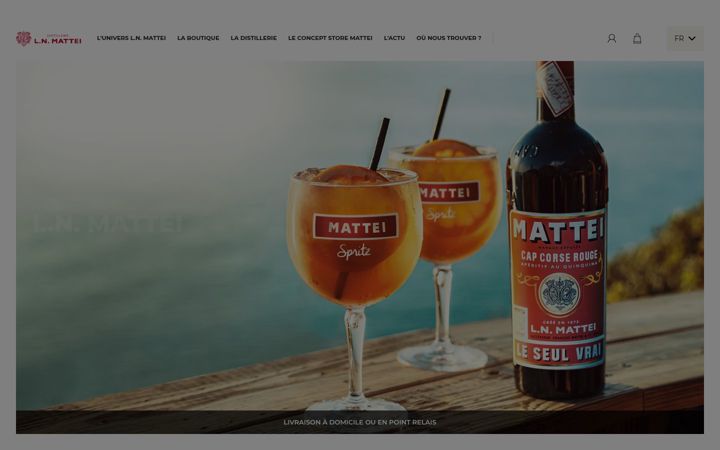 Screenshot of distilleriemattei.com