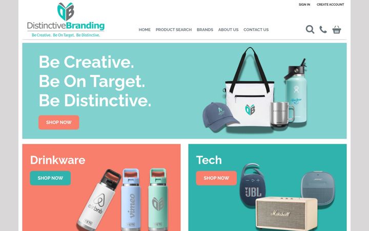 Screenshot of distinctivebranding.com