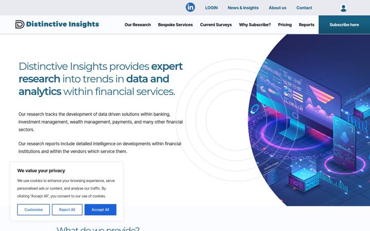 Snímek obrazovky distinctiveinsights.ai