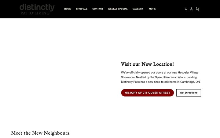 Screenshot of distinctlypatio.com