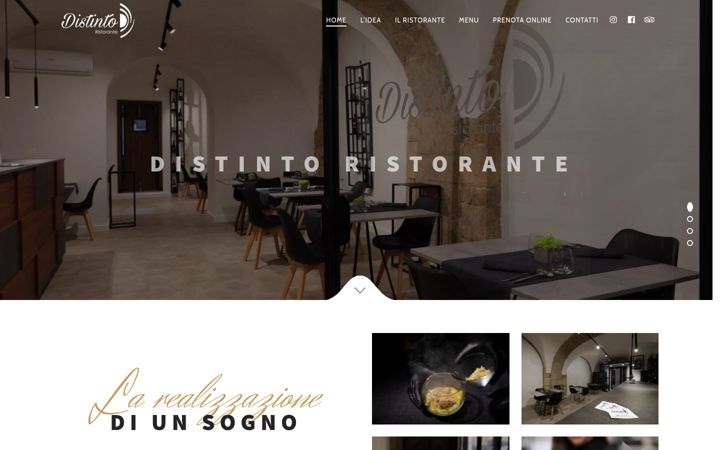 Snímek obrazovky distintoristorante.it