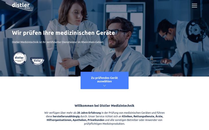 Screenshot of distler.de