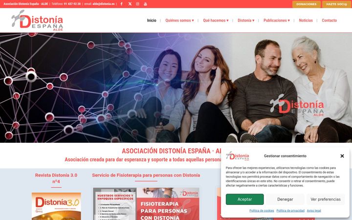 Ekrānuzņēmums no distonia.es