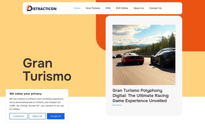 Screenshot of distracticon.com