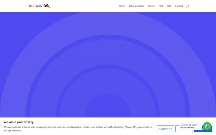 Screenshot of distractx.com
