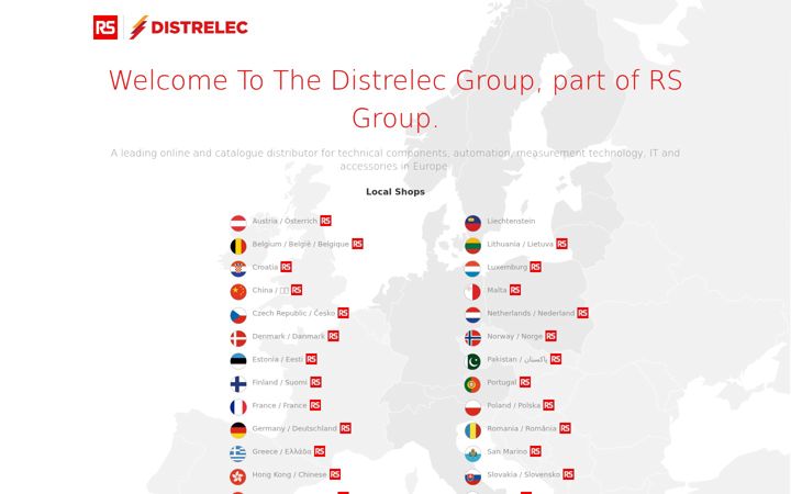 Screenshot of distrelec.com