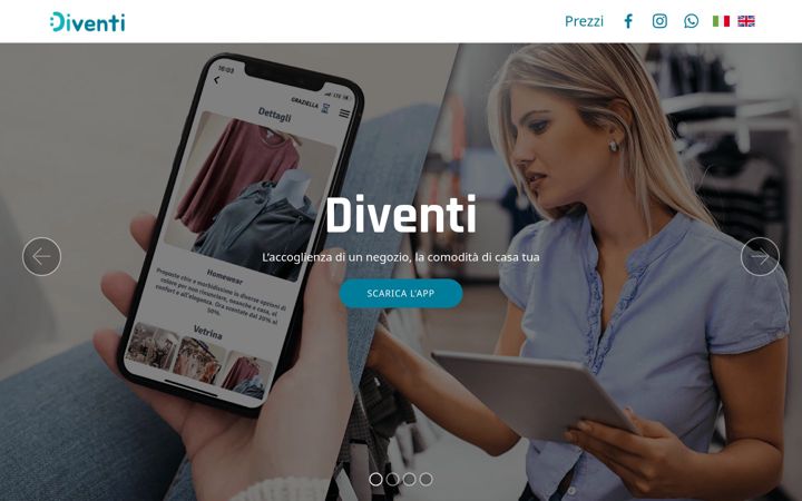 Screenshot of distretto20.it