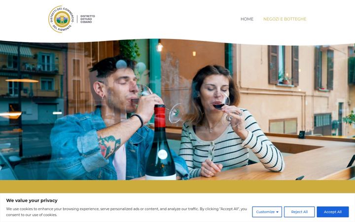 Screenshot of distrettodelcommerciocebano.it