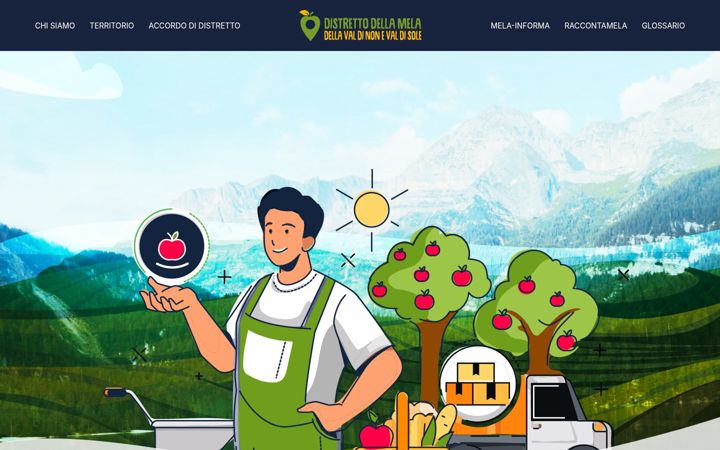 Screenshot of distrettodellamela.it