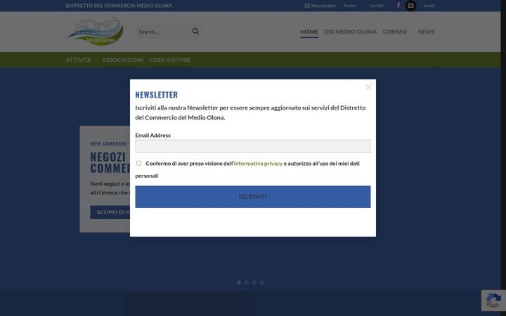 Screenshot of distrettomedioolona.com