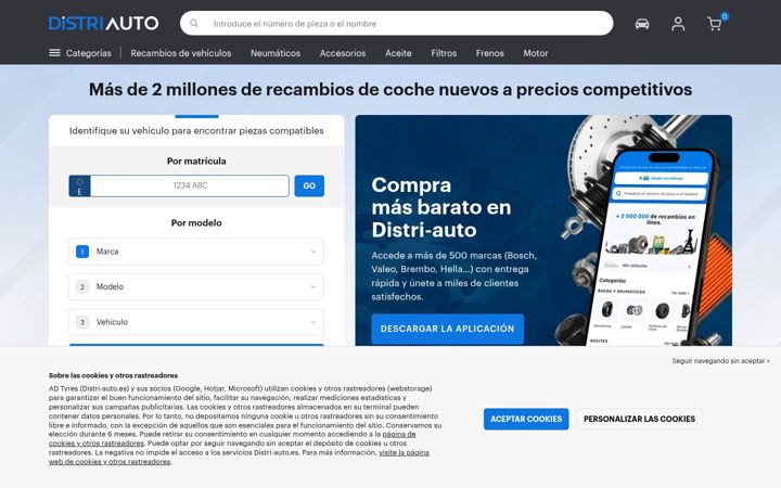 Screenshot of distri-auto.es