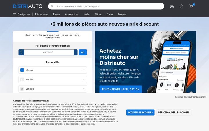 Screenshot of distriauto.fr