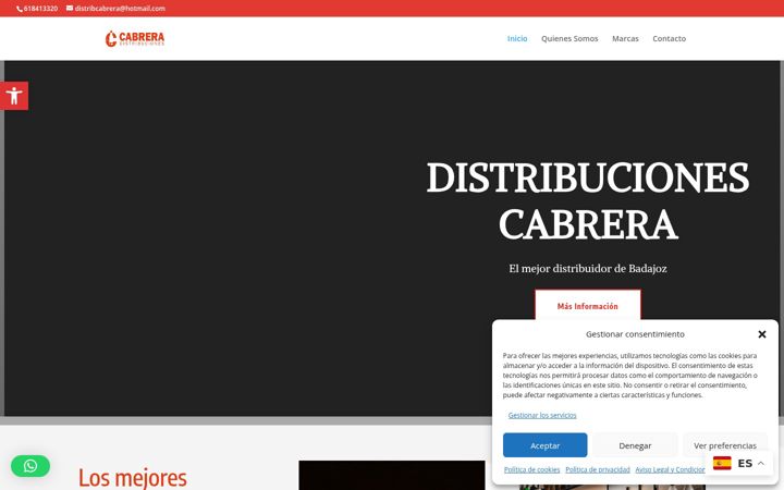 Screenshot of distribucionescabrera.com