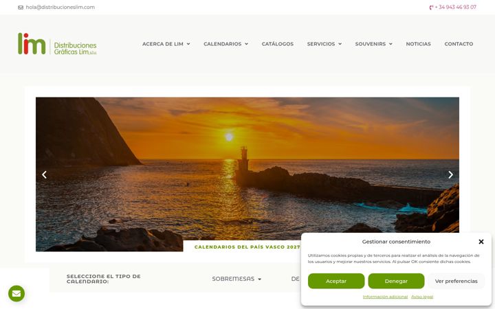 Screenshot of distribucioneslim.com