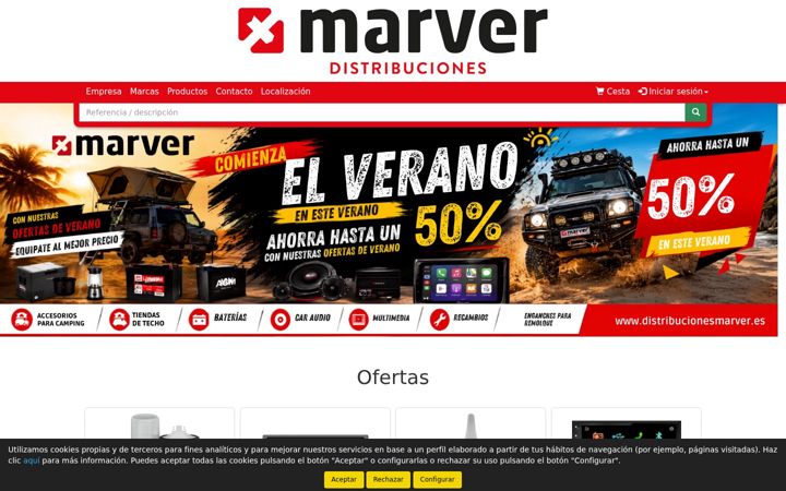 Ekrānuzņēmums no distribucionesmarver.es
