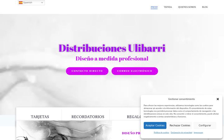 Screenshot of distribucionesulibarri.com