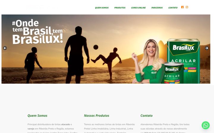 Ekrano kopija distribuidoradetintas.com.br