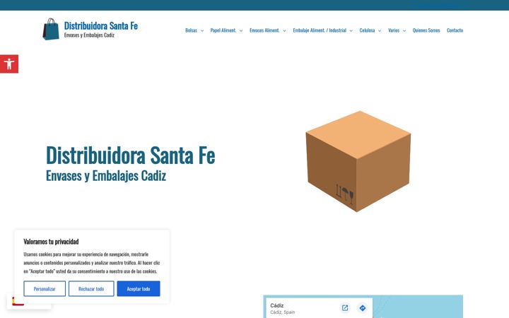 Screenshot of distribuidorasantafe.com