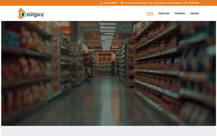Ekrano kopija distribuidoratangiru.com.br
