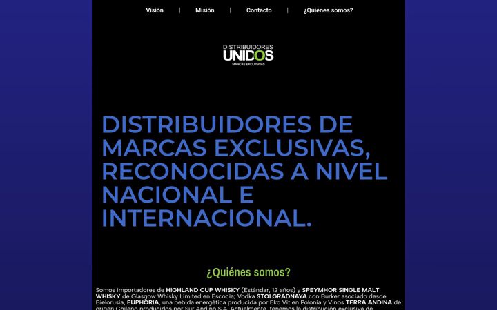 Screenshot of distribuidoresunidos.com