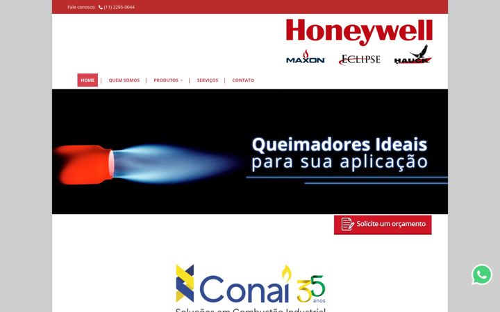 Captura de pantalla de distribuidorhoneywell.com.br