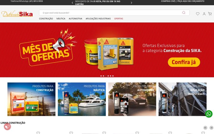 Captura de pantalla de distribuidorsika.com.br
