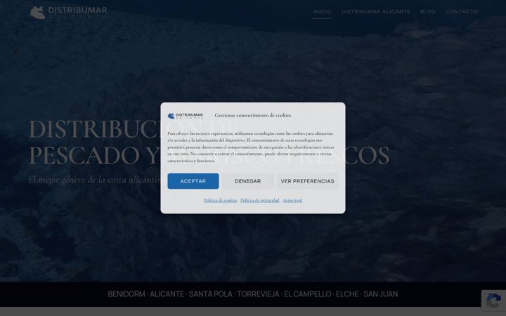 Screenshot of distribumaralicante.com